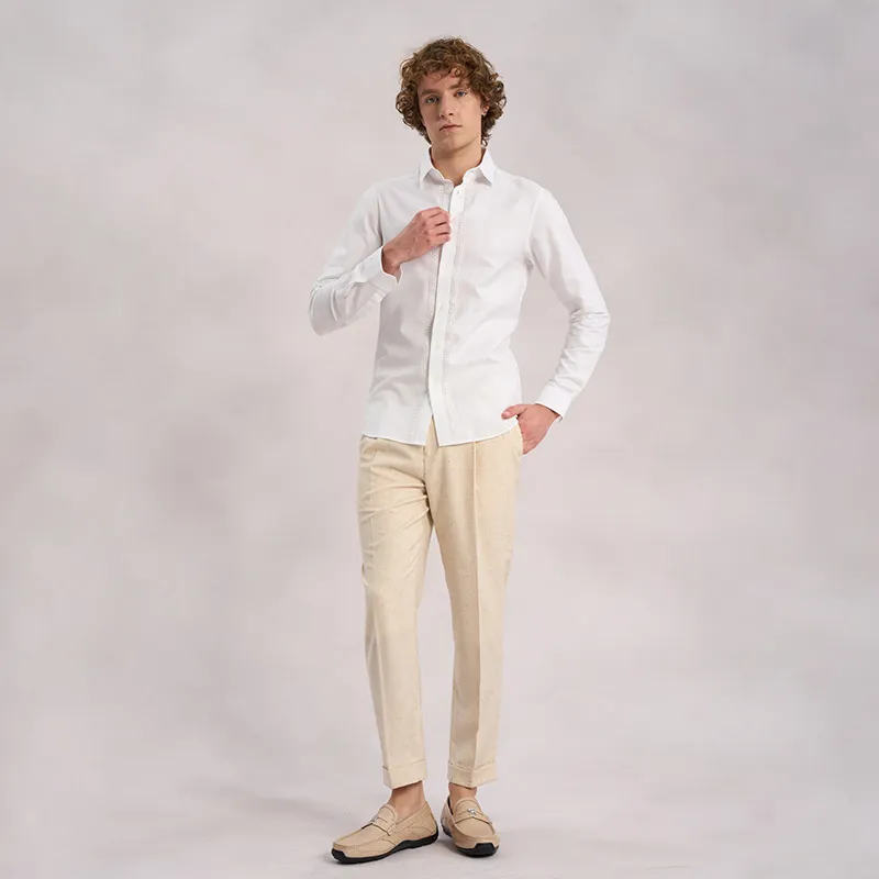 RARE Long Sleeved Shirts Men's White-7