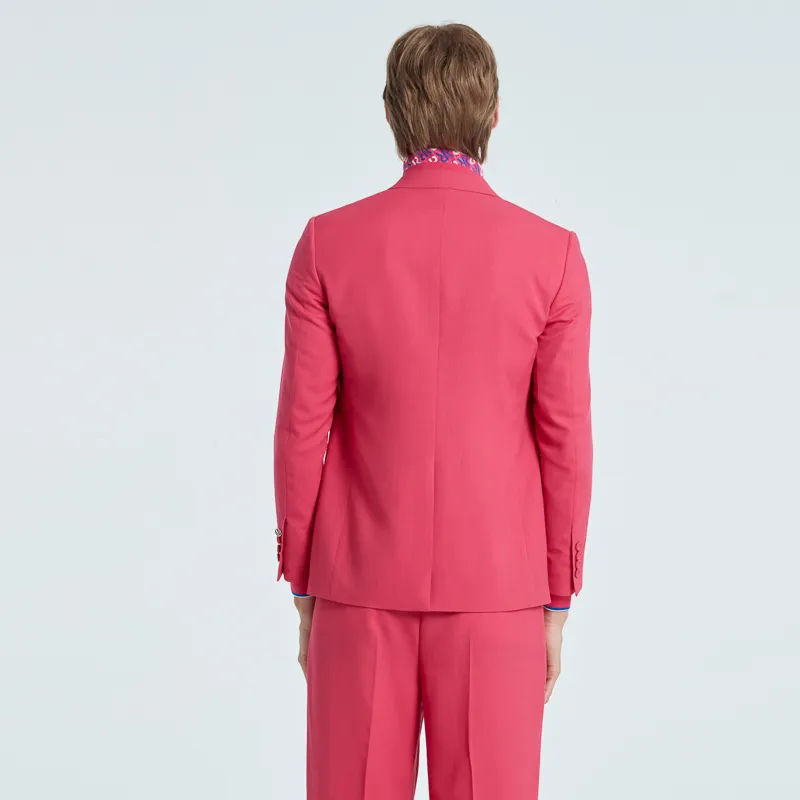 RARE Business Suits Men Rose Red-4