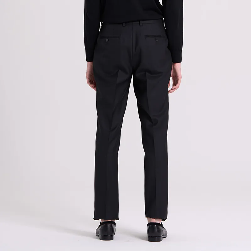 RARE Suit Trousers Men Black-5