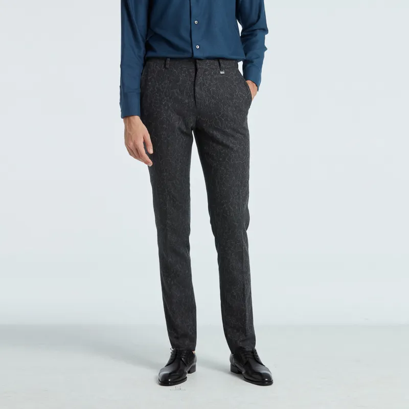 RARE Suit Trousers Men Dark Gray-3