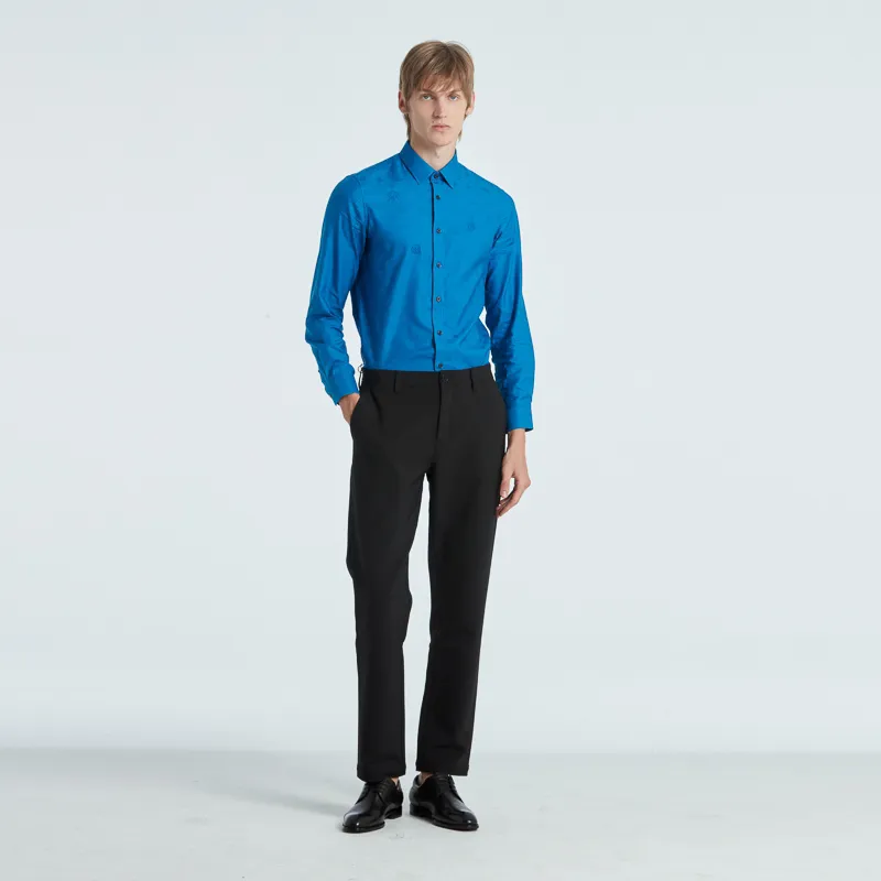 RARE Long Sleeved Shirt Men's Blue-4