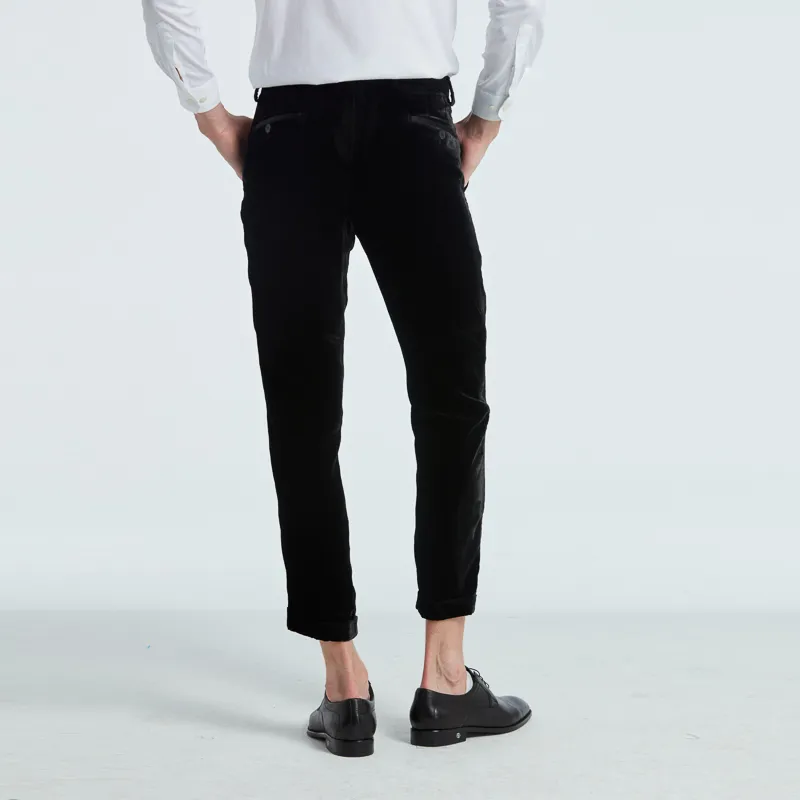 RARE Suit Trousers Men Black-4