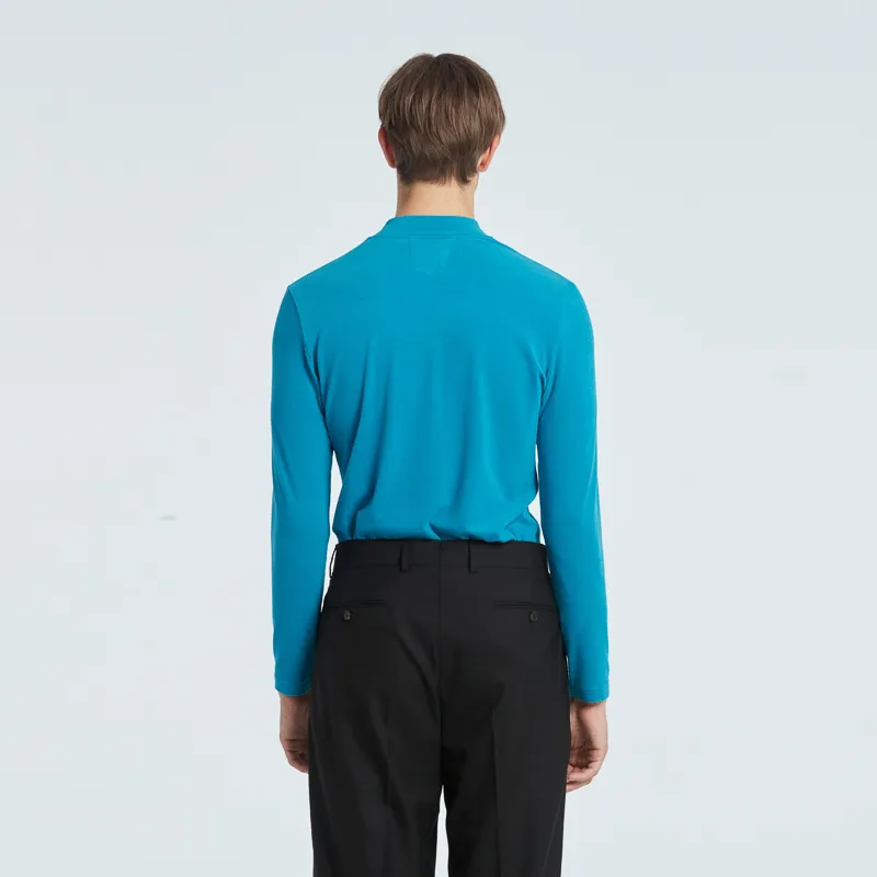 RARE Long Sleeved T Shirt Men's Blue-5