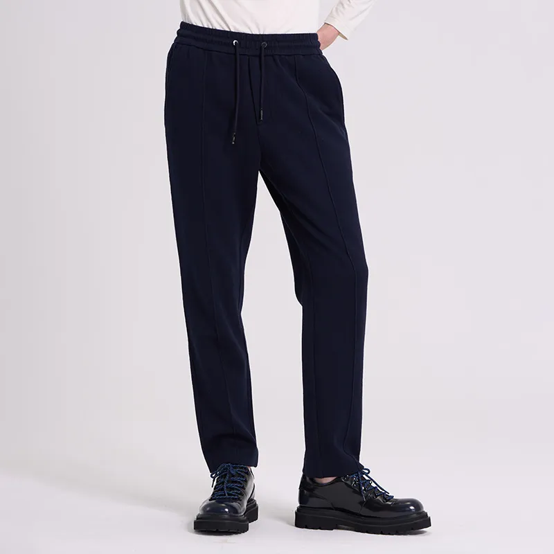 RARE Knitted Sports Pants Men's Navy Blue-4