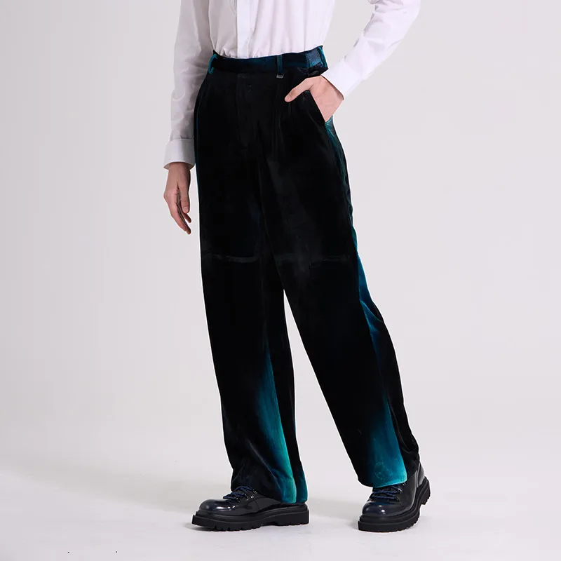 RARE Suit Pants Casual Pants Men's Black Blue-3