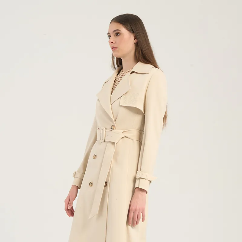 RARE Trench Coat Women's Light Khaki-3