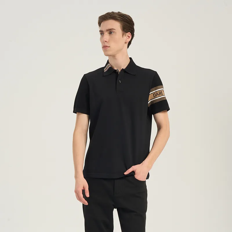 RARE Polo Shirts Men Black-2