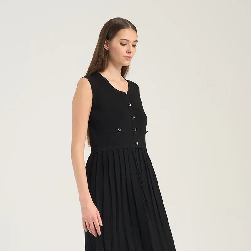 RARE Sleeveless Dress Women's Black-4