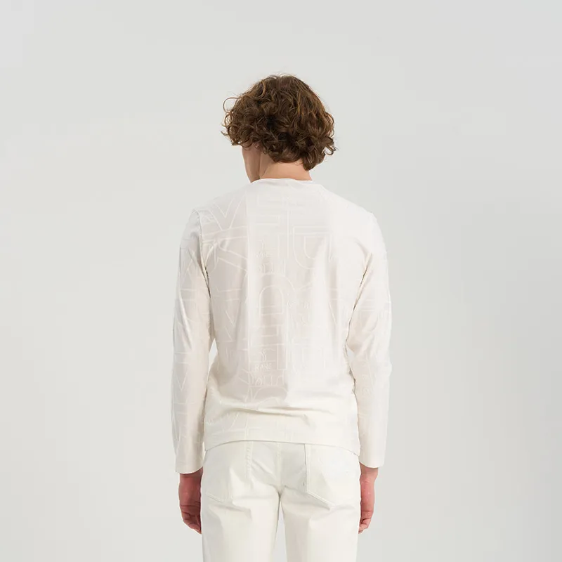 RARE Long Sleeved T Shirts Men's White-4