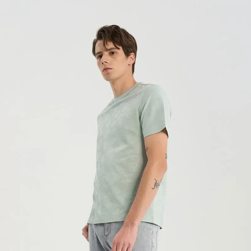 RARE Short Sleeved T Shirts Men's Gray Green-5