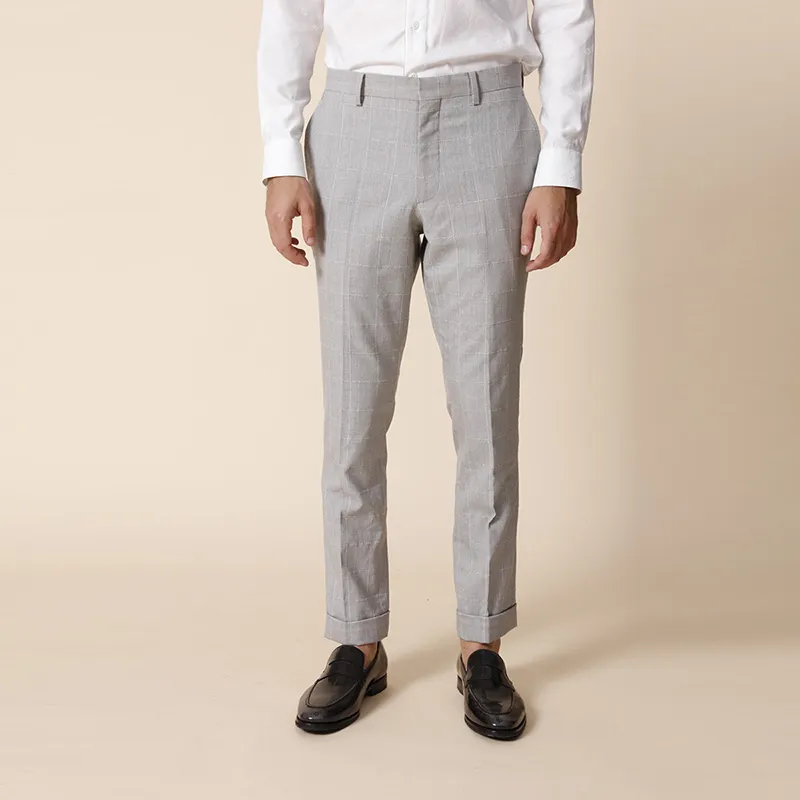 RARE Suit Trousers Men Gray-2