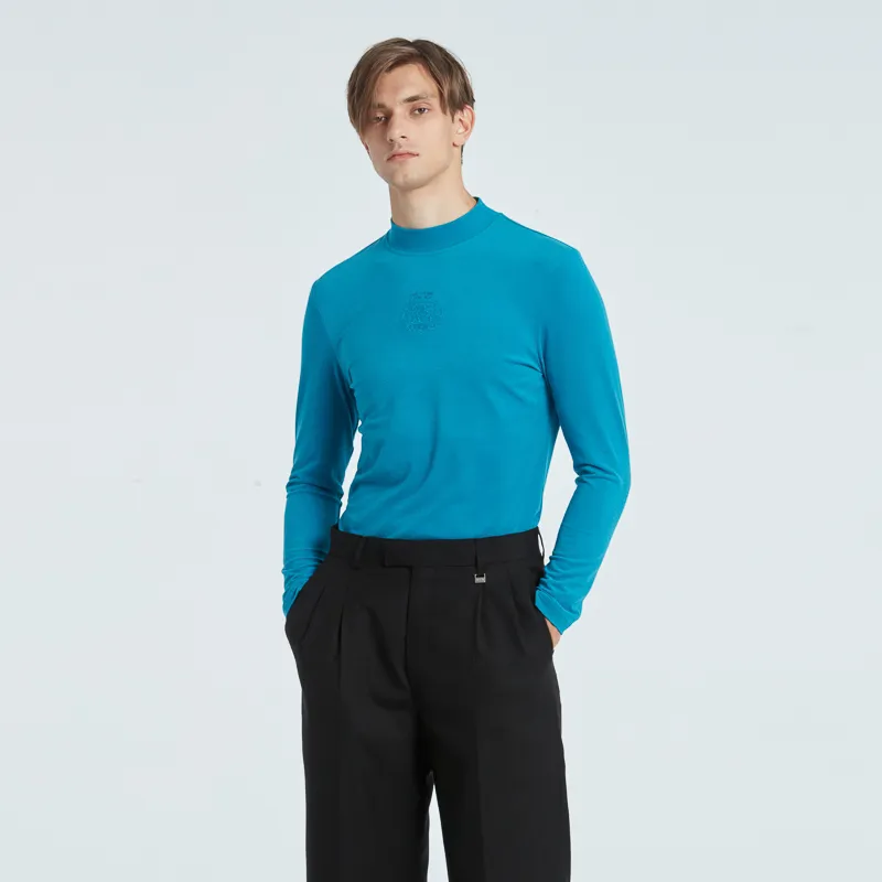 RARE Long Sleeved T Shirt Men's Blue-3