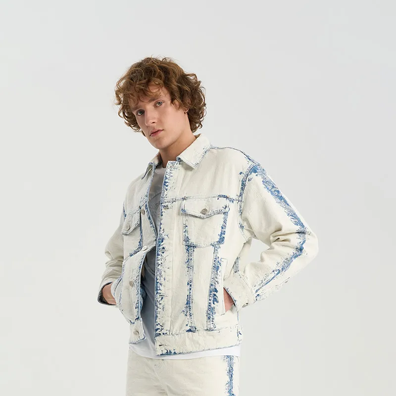 RARE Denim Jackets & Coats Men's White Blue-4