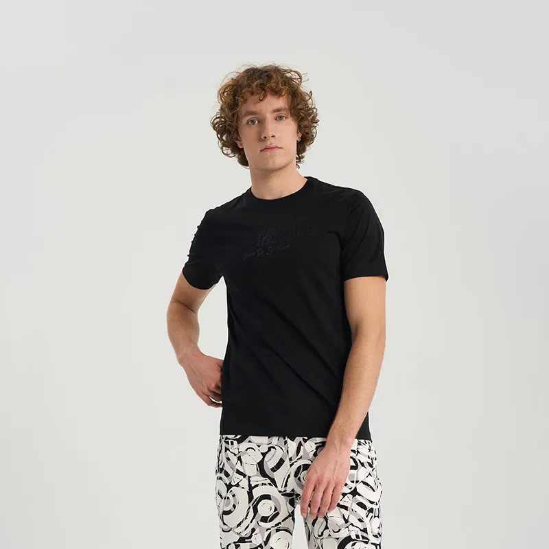 RARE Short Sleeved T Shirts Men's Black-5