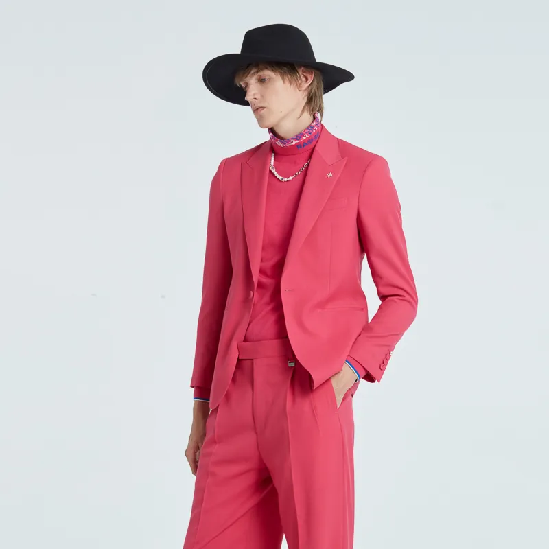 RARE Business Suits Men Rose Red-3