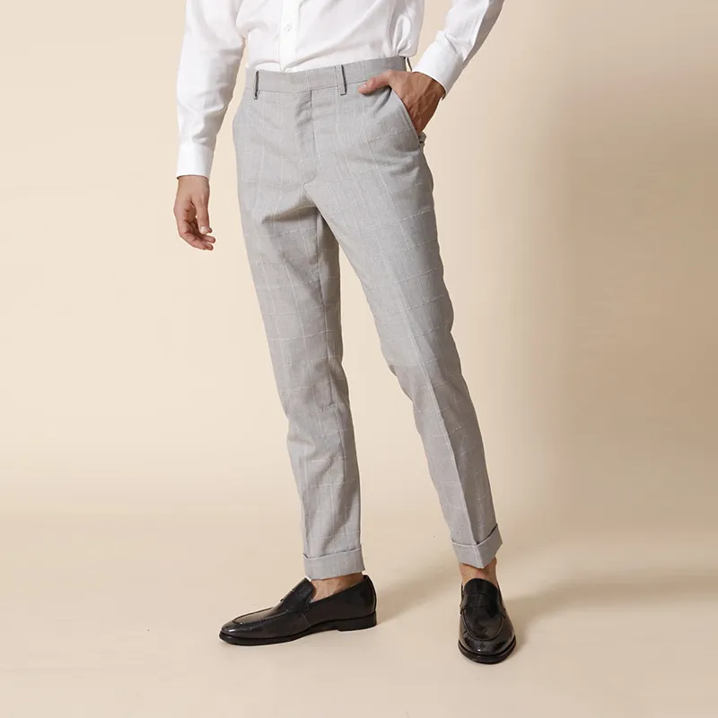 RARE Suit Trousers Men Gray-3