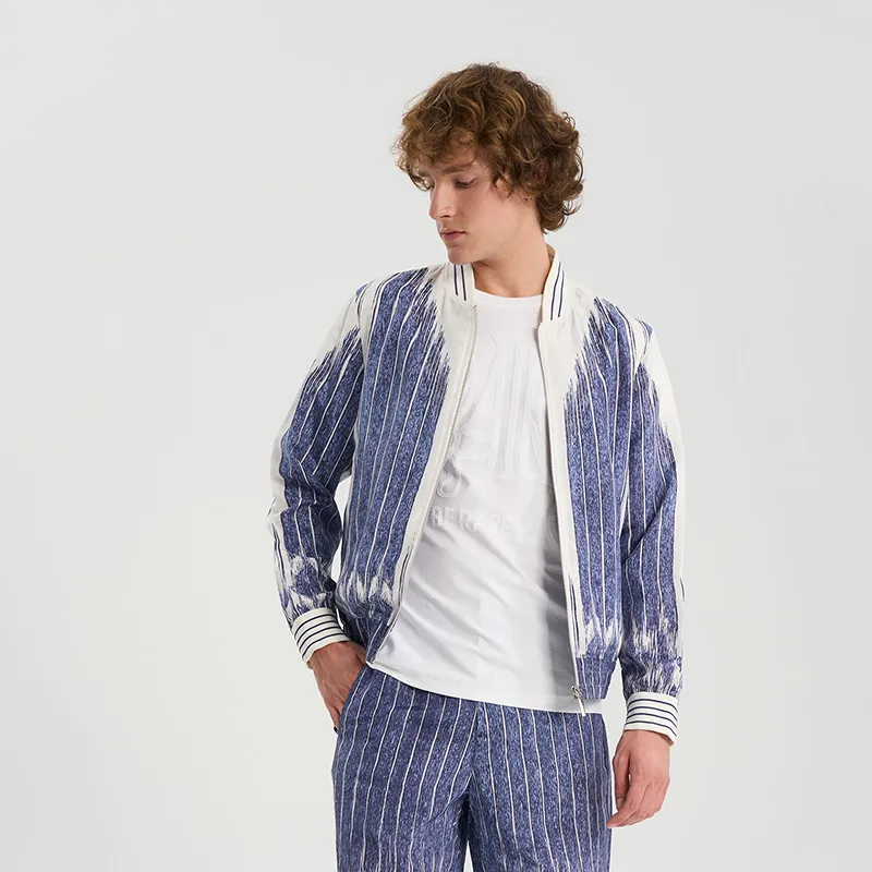 RARE Jackets Men Blue With White Lettering-4