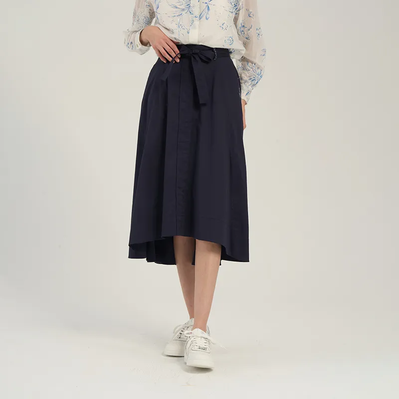 RARE Casual Long Skirts Women's Navy Blue-2