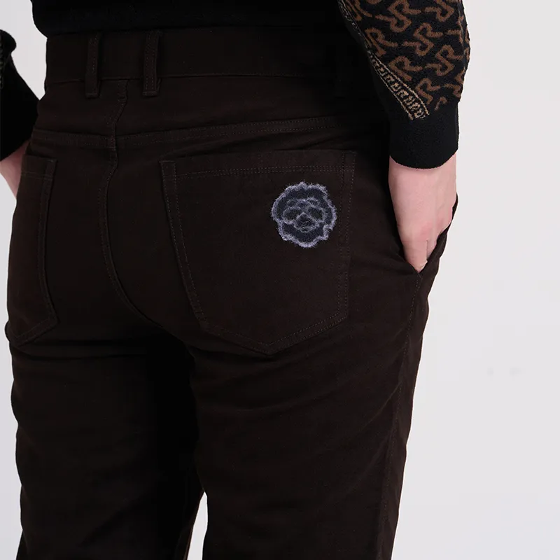 RARE Casual Pants Men's Dark Coffee-5