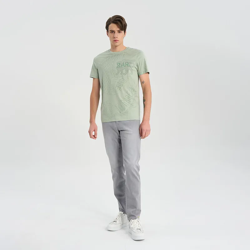 RARE Short Sleeved T Shirts Men's Light Green-7