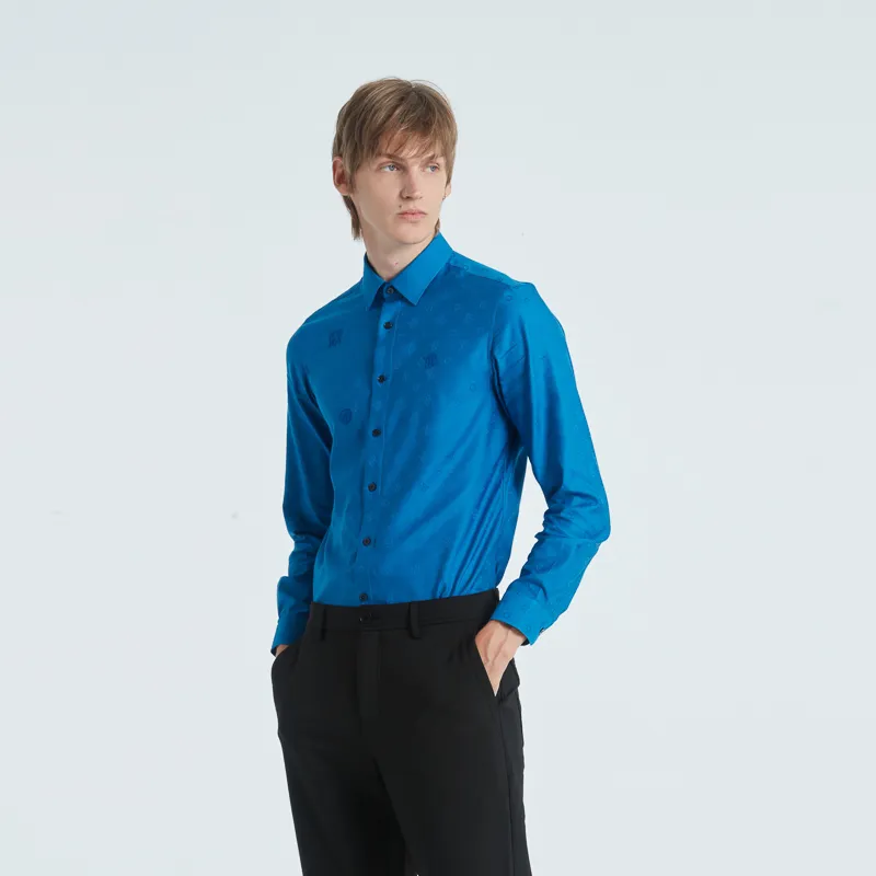 RARE Long Sleeved Shirt Men's Blue-6