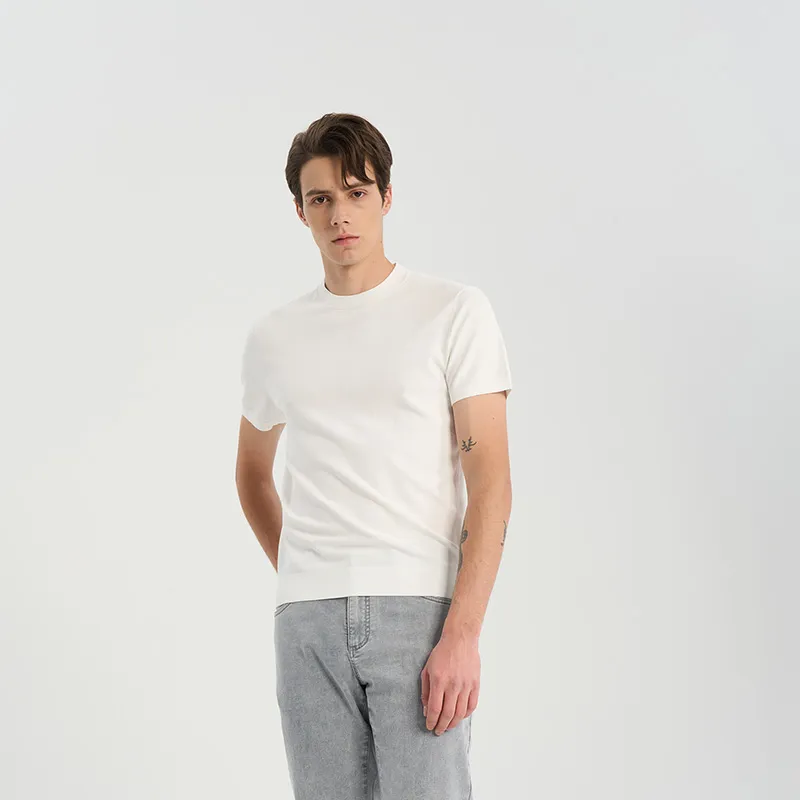 RARE Short Sleeved Sweater Men's White-7
