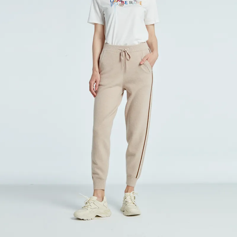 RARE Knitted Sweatpants Women's Camel-4