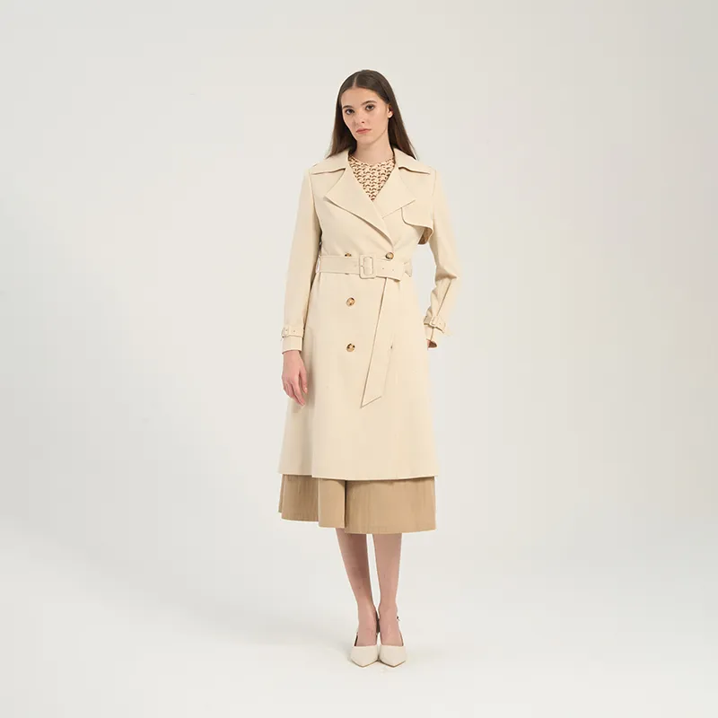 RARE Trench Coat Women's Light Khaki-5