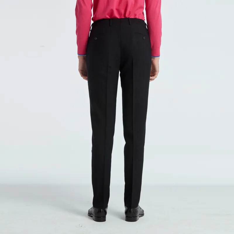 RARE Suit Trousers Men Black-5