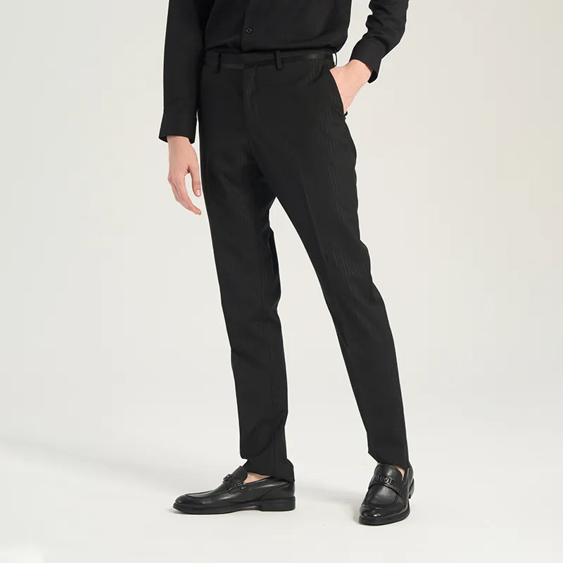 RARE Suit Trousers Men Black-4