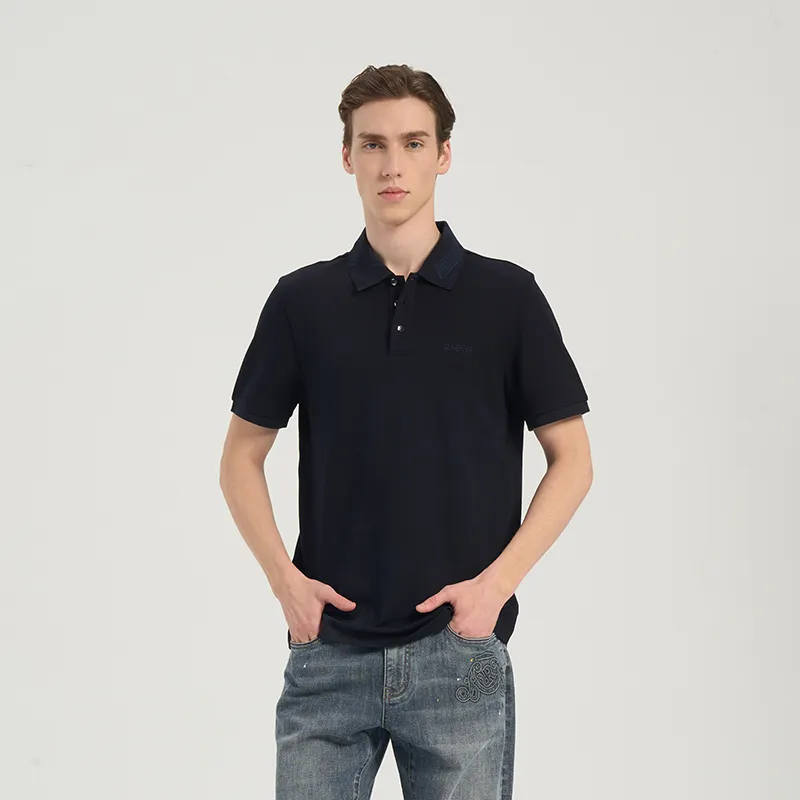 RARE Polo Shirts Men Navy Blue-2