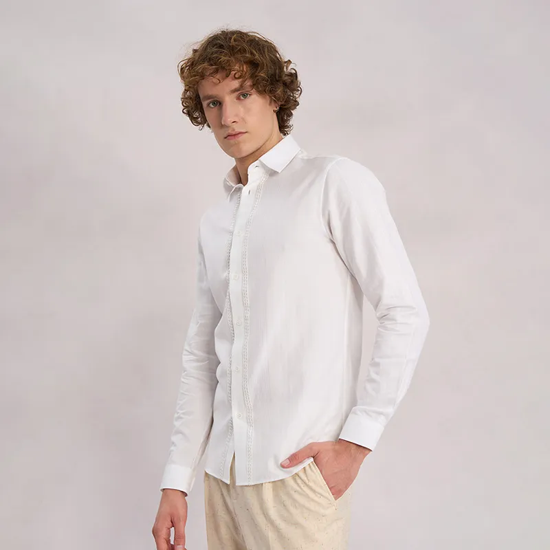 RARE Long Sleeved Shirts Men's White-5