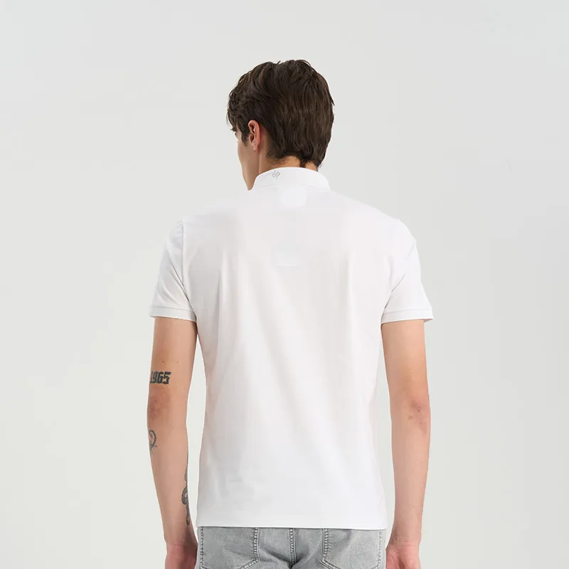 RARE Polo Shirts Men White-5