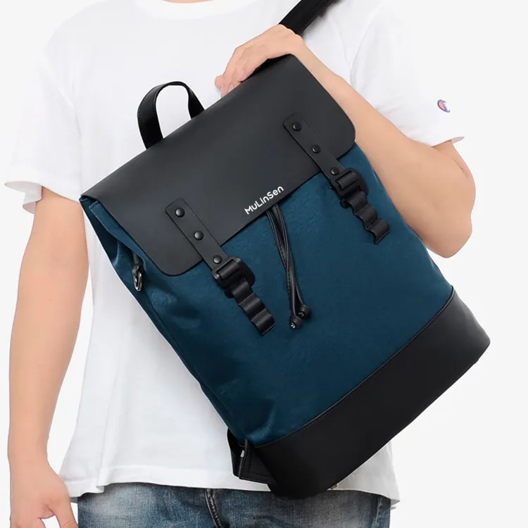 Mulinsen Oxford Backpack Laptop Bag Regular Unisex Black/Gray/Green/Blue-6