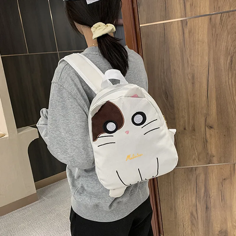 Mulinsen Canvas Backpack Regular Unisex White/Black-1