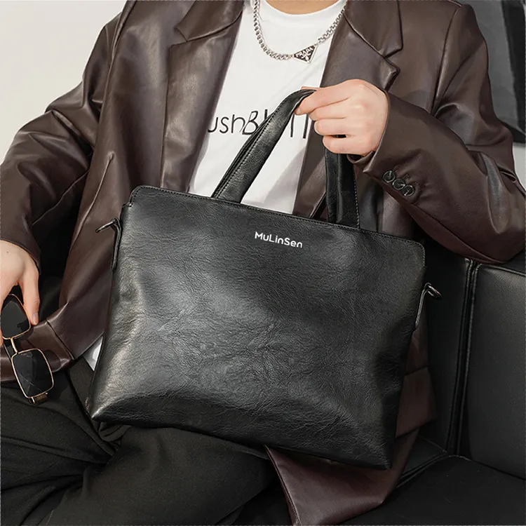Mulinsen PU Briefcase Men's Black-2