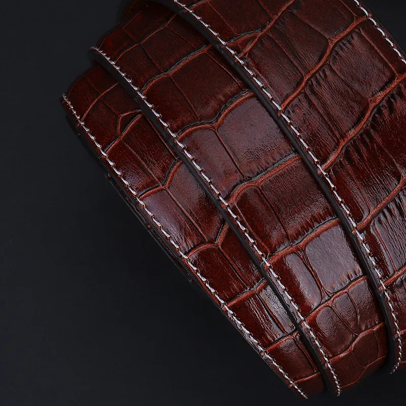 Mulinsen Cow Split Leather Alloy Leather Belts Unisex 3.5cm-2