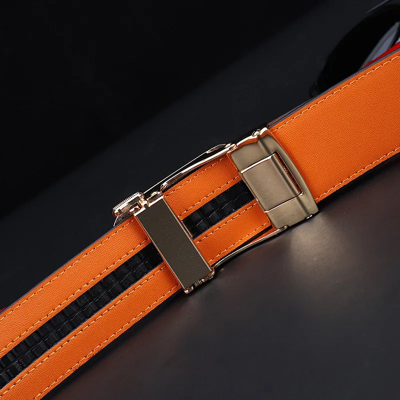 Mulinsen Cow Split Leather Alloy Leather Belts Unisex 3.5cm-3