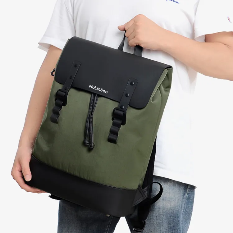 Mulinsen Oxford Backpack Laptop Bag Regular Unisex Black/Gray/Green/Blue-4