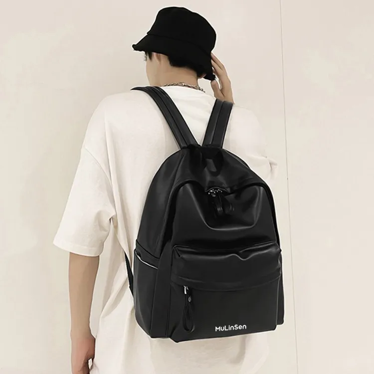 Mulinsen Polyester With PU Backpack And Laptop Bag Regular Unisex White/Black/Ecru/Gray-2
