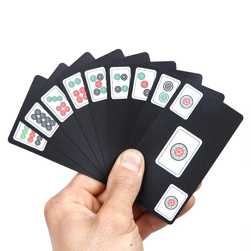 A Little Tide To Play PVC Matte Plastic Mahjong Poker Cards Travel Portable Waterproof Mini Game Cards Board Games-1