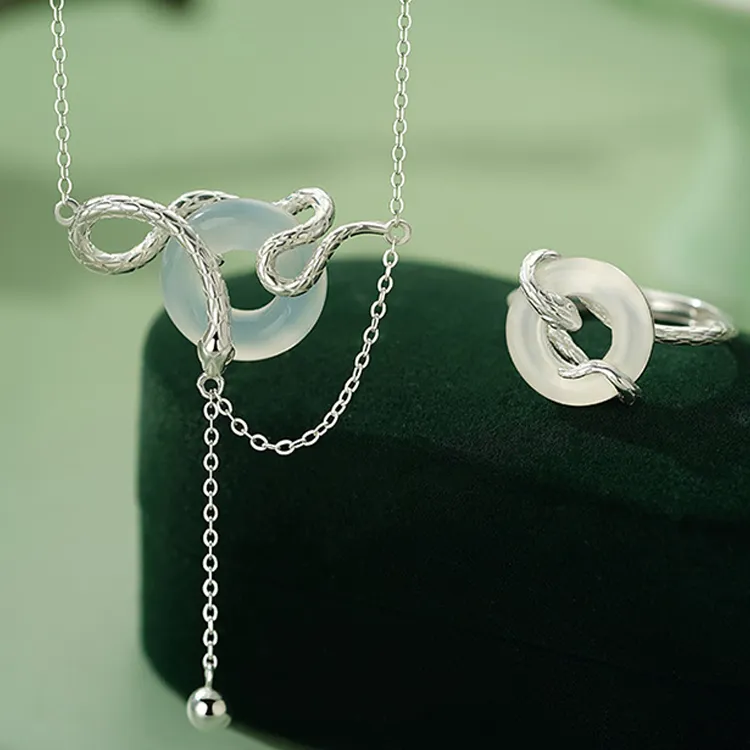BAGGL Chalcedony Jade Necklaces Women's-5