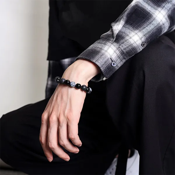 BAGGL Obsidian Jade Bracelets Men's-4