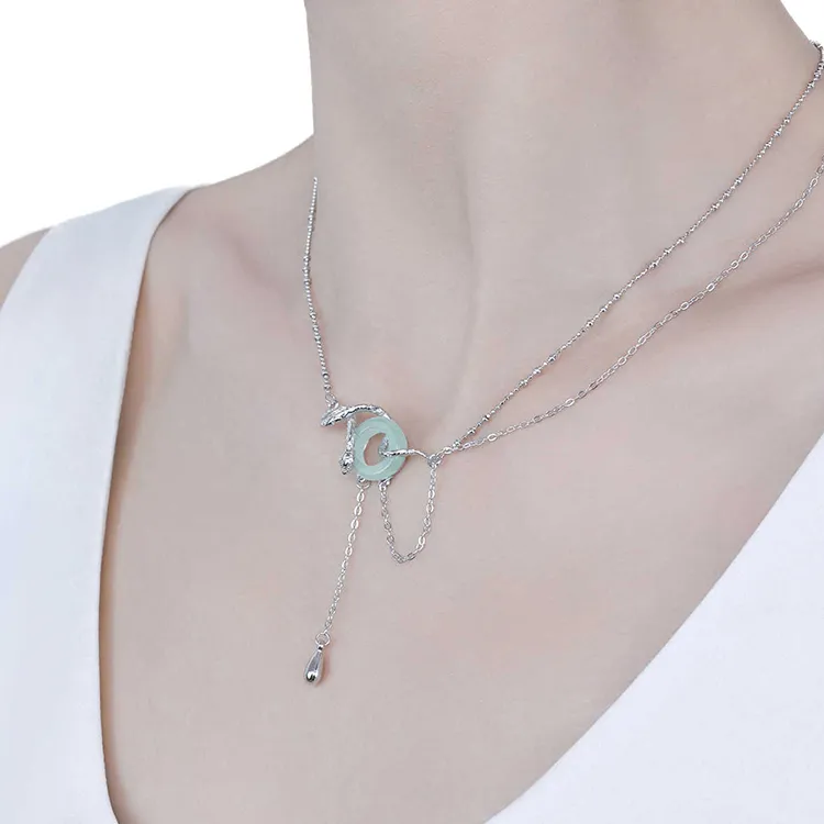 BAGGL Chalcedony Jade Necklaces Women's-2