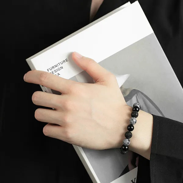 BAGGL Obsidian Jade Bracelets Men's-3