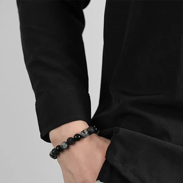 BAGGL Obsidian Jade Bracelets Men's-5