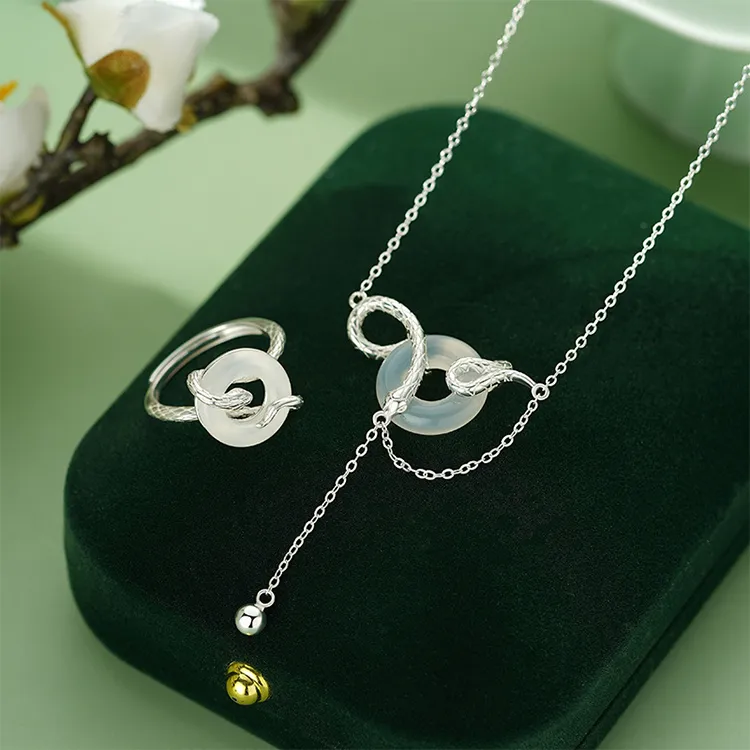 BAGGL Chalcedony Jade Necklaces Women's-6