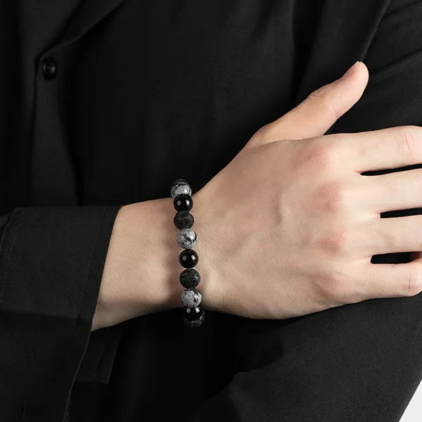 BAGGL Obsidian Jade Bracelets Men's-1