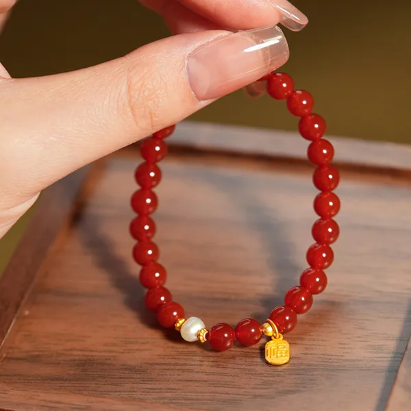 BAGGL Reconstructed Cinnabar Jade Bracelets Women's-3