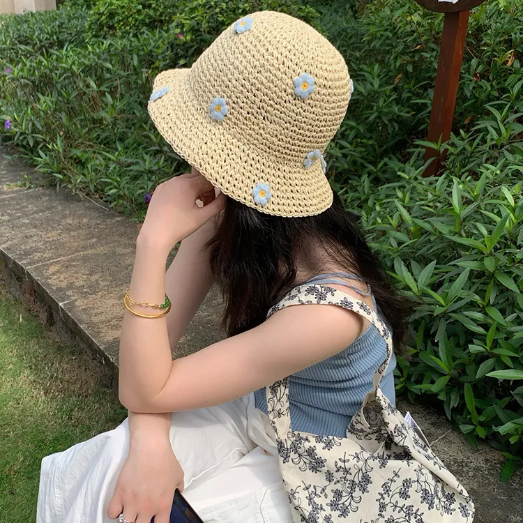 BAGGL Straw Woven Bucket Hats Unisex-1